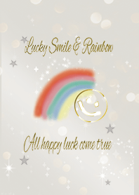 Good luck UP! Rainbow and Smile / Gray