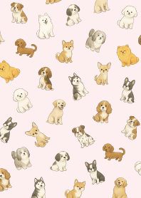 Cute Dog Illustration.pink1