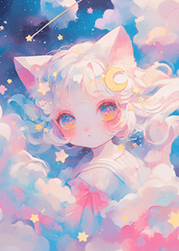 奇幻の星空貓咪少女❤