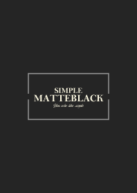 MATTE BLACK 19 -SIMPLE-