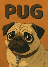 Pop and Cute Pug Theme Brown 05