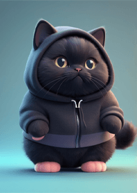 น้องแมวดำยืนสองขา