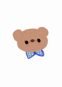 (HAPPY bear x blue ribbon)