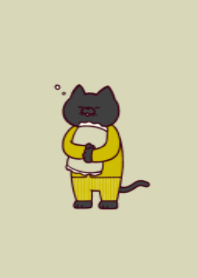 Pajamas black cat.(dusty colors03)