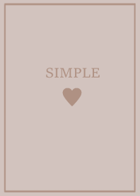 SIMPLE HEART -brown beige-