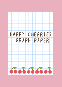 HAPPY CHERRIES GRAPH PAPER-ROSE PINKj