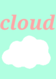簡約可愛雲朵－綠