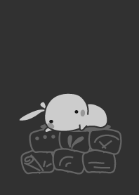 rabbit staring-54-black