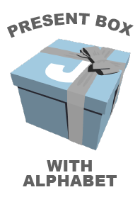 PRESENT BOX WITH ALPHABET (J)