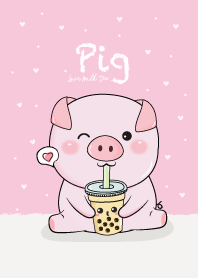 Pig & Milk Tea (Pink)