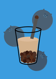Pig shaped milk tea!(Sunny blue)