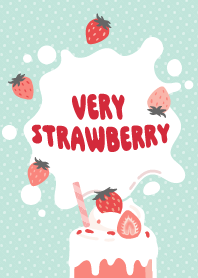Stroberi - Very Strawberry - Mint Blue
