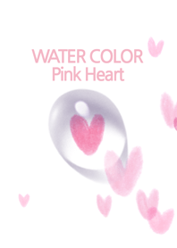 simple pink heart_water drop