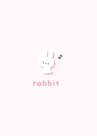 กระต่าย5 โน้ตดนตรี [สีชมพู]
