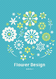 Flower Design-mint color-