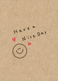 Kraft paper x smile. Have a nice day.