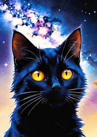 Night Moon Star Cat 7f6b20