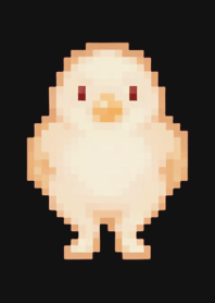 Chick Pixel Art Theme  BW 02