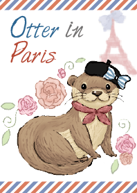 パリをお散歩するカワウソ フランス