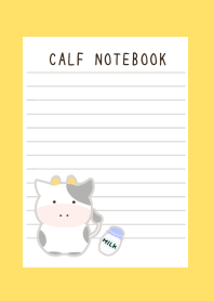 CALF NOTEBOOKj-YELLOW