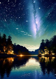 Beautiful starry night view#949