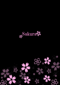 Cherry blossoms black