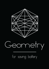 Geometris Hitam Menghemat baterai