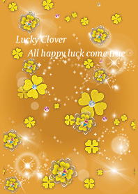 Orange / Good luck! Four leaf clover