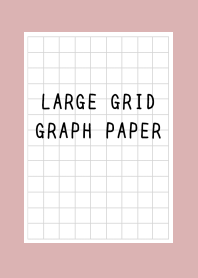LARGE BLACK GRID GRAPH PAPER/DUSTY PINK