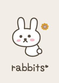 Rabbits*Beige*Sunflower