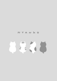 5 cats back(NL)/gray white