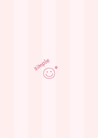 Smile Flower =Pink= Stripe