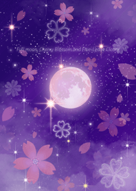 Full moon, Cherry Blossom and Clover