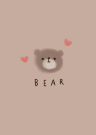ベージュとふんわりクマ。