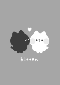 kitten friends /monochrome.