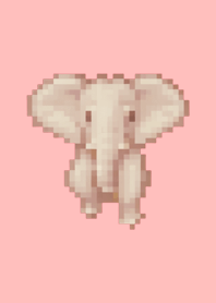 ゾウのドット絵のきせかえ Pink 02