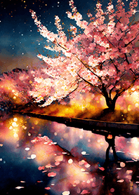 美しい夜桜の着せかえ#738