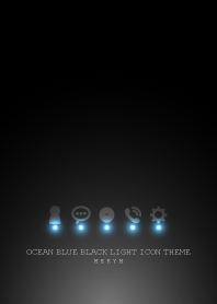 OCEAN BLUE BLACK LIGHT ICON THEME