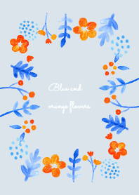 Blue and orange flowers!