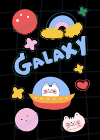 Cat with galaxy