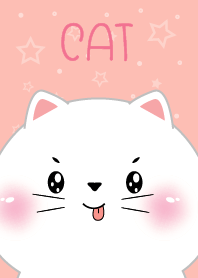 Simple Cute Face White Cat
