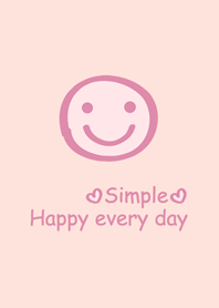 簡約粉紅色浪漫微笑