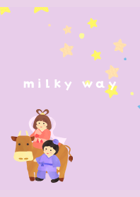 Tanabata Stars on light purple