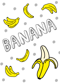 バナナ-手書き白-