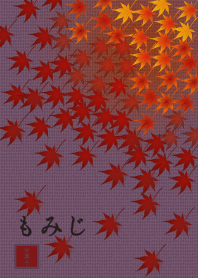 |改| 和風圖案08 (紅葉) + 亮紫色 |os