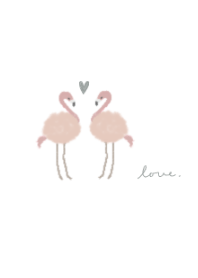 恋するふわふわフラミンゴ♡ピンクベージュ