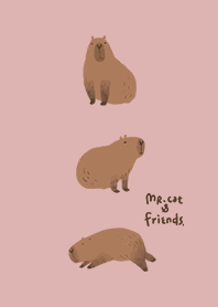 Mr.capybara is cozy_Pink