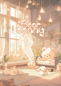 cute bear in minimal house 2