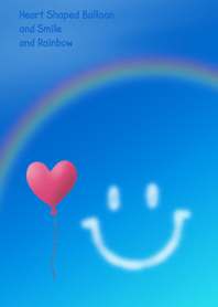 Heart Shaped Balloon,Smile and Rainbow