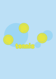 Tennis three balls blue